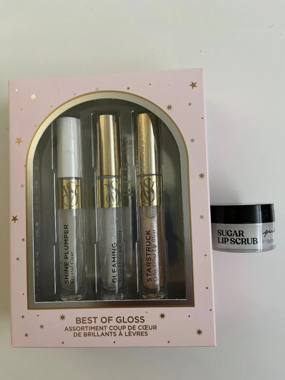 Victoria's Secret Best of Gloss Gift Set + PINK Sugar Lip Scrub NWT